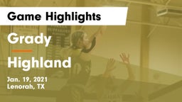 Grady  vs Highland Game Highlights - Jan. 19, 2021