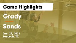 Grady  vs Sands Game Highlights - Jan. 22, 2021