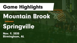 Mountain Brook  vs Springville  Game Highlights - Nov. 9, 2020
