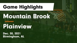Mountain Brook  vs Plainview  Game Highlights - Dec. 30, 2021