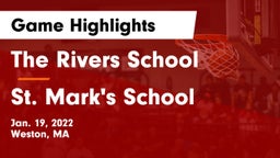 The Rivers School vs St. Mark's School Game Highlights - Jan. 19, 2022