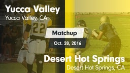 Matchup: Yucca Valley High vs. Desert Hot Springs  2016
