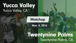 Matchup: Yucca Valley High vs. Twentynine Palms  2016