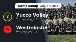 Recap: Yucca Valley  vs. Westminster  2018