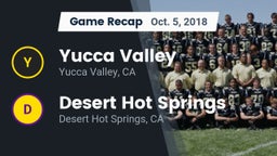 Recap: Yucca Valley  vs. Desert Hot Springs  2018