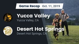 Recap: Yucca Valley  vs. Desert Hot Springs  2019
