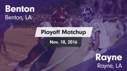 Matchup: Benton  vs. Rayne  2016