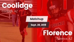 Matchup: Coolidge  vs. Florence  2018