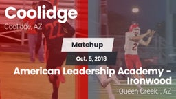 Matchup: Coolidge  vs. American Leadership Academy - Ironwood 2018
