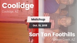 Matchup: Coolidge  vs. San Tan Foothills  2018