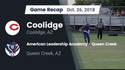 Recap: Coolidge  vs. American Leadership Academy - Queen Creek 2018