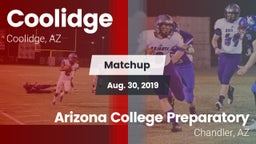 Matchup: Coolidge  vs. Arizona College Preparatory  2019