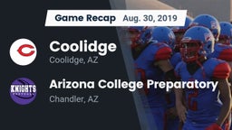 Recap: Coolidge  vs. Arizona College Preparatory  2019