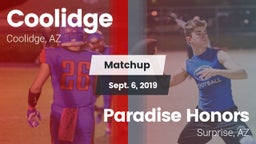 Matchup: Coolidge  vs. Paradise Honors  2019