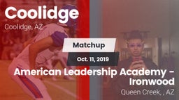 Matchup: Coolidge  vs. American Leadership Academy - Ironwood 2019