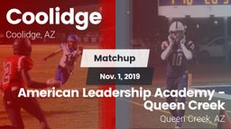 Matchup: Coolidge  vs. American Leadership Academy - Queen Creek 2019