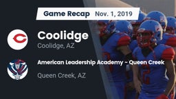 Recap: Coolidge  vs. American Leadership Academy - Queen Creek 2019