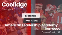 Matchup: Coolidge  vs. American Leadership Academy - Ironwood 2020