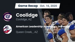 Recap: Coolidge  vs. American Leadership Academy - Ironwood 2020