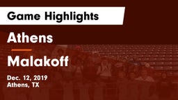 Athens  vs Malakoff  Game Highlights - Dec. 12, 2019