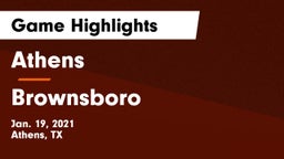 Athens  vs Brownsboro  Game Highlights - Jan. 19, 2021