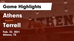 Athens  vs Terrell  Game Highlights - Feb. 22, 2021