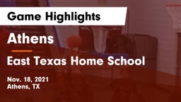 Athens  vs East Texas Home School Game Highlights - Nov. 18, 2021