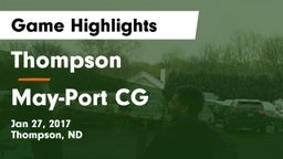 Thompson  vs May-Port CG  Game Highlights - Jan 27, 2017