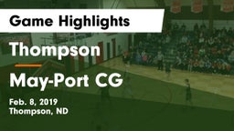 Thompson  vs May-Port CG  Game Highlights - Feb. 8, 2019