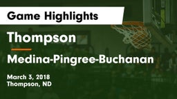 Thompson  vs Medina-Pingree-Buchanan  Game Highlights - March 3, 2018