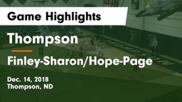 Thompson  vs Finley-Sharon/Hope-Page  Game Highlights - Dec. 14, 2018