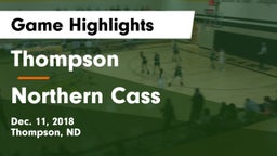Thompson  vs Northern Cass  Game Highlights - Dec. 11, 2018