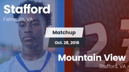 Matchup: Stafford  vs. Mountain View  2016