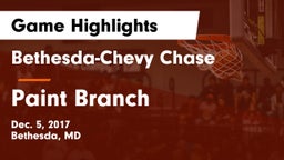 Bethesda-Chevy Chase  vs Paint Branch  Game Highlights - Dec. 5, 2017