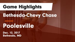 Bethesda-Chevy Chase  vs Poolesville  Game Highlights - Dec. 12, 2017