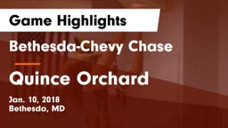 Bethesda-Chevy Chase  vs Quince Orchard  Game Highlights - Jan. 10, 2018