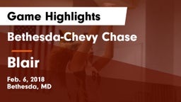 Bethesda-Chevy Chase  vs Blair  Game Highlights - Feb. 6, 2018