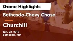 Bethesda-Chevy Chase  vs Churchill  Game Highlights - Jan. 28, 2019