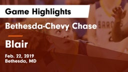 Bethesda-Chevy Chase  vs Blair  Game Highlights - Feb. 22, 2019