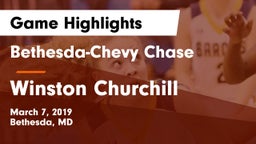 Bethesda-Chevy Chase  vs Winston Churchill  Game Highlights - March 7, 2019