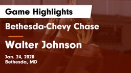 Bethesda-Chevy Chase  vs Walter Johnson  Game Highlights - Jan. 24, 2020