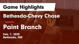 Bethesda-Chevy Chase  vs Paint Branch  Game Highlights - Feb. 7, 2020