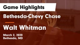 Bethesda-Chevy Chase  vs Walt Whitman  Game Highlights - March 2, 2020