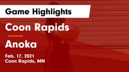 Coon Rapids  vs Anoka  Game Highlights - Feb. 17, 2021