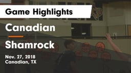 Canadian  vs Shamrock  Game Highlights - Nov. 27, 2018
