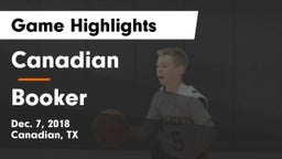 Canadian  vs Booker  Game Highlights - Dec. 7, 2018
