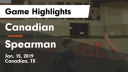 Canadian  vs Spearman  Game Highlights - Jan. 15, 2019