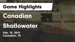 Canadian  vs Shallowater  Game Highlights - Feb. 19, 2019
