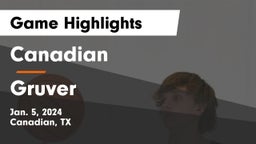 Canadian  vs Gruver  Game Highlights - Jan. 5, 2024