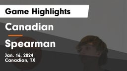 Canadian  vs Spearman  Game Highlights - Jan. 16, 2024